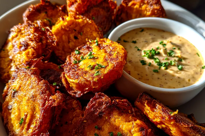 Cooking process for Golden Sweet Potato Fritters