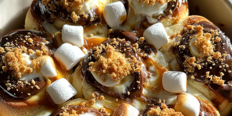 Gooey Chocolate Marshmallow Rolls