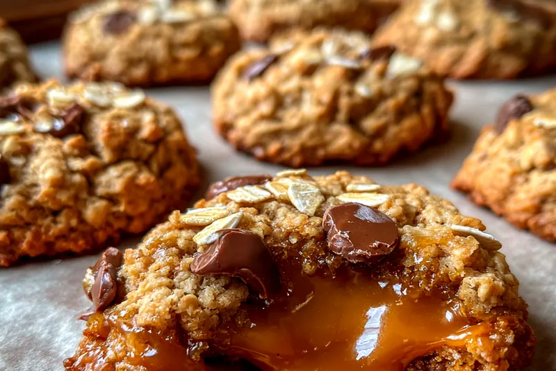 Cooking process for Gooey Chocolate Oat Cookies