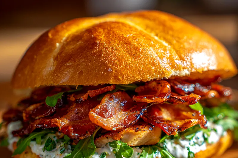 Fresh ingredients for Grilled Chicken Bacon Sandwich