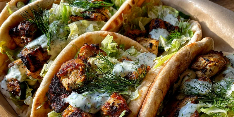 Delicious Grilled Chicken Pita Wraps served on a plate