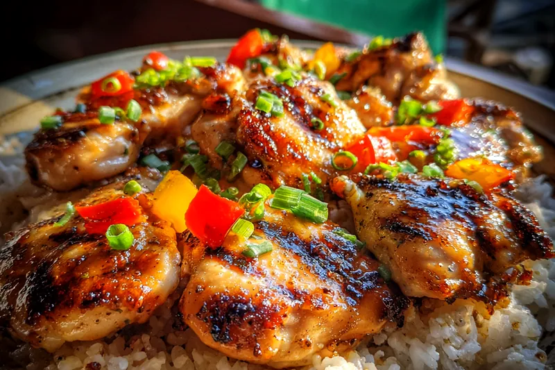 Cooking process for Grilled Glazed Chicken