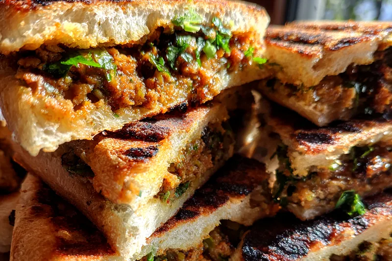 Fresh ingredients for Grilled Meat-Stuffed Pita