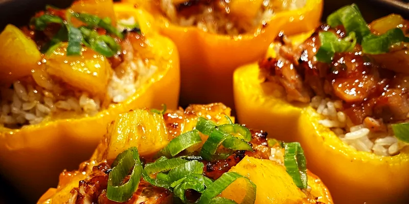Grilled Pineapple Chicken Peppers
