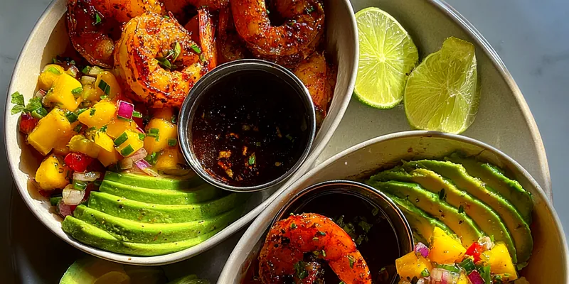 Grilled Shrimp Mango Bowls