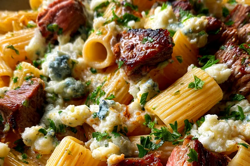 Cooking process for Hearty Blue Cheese Pasta Bake