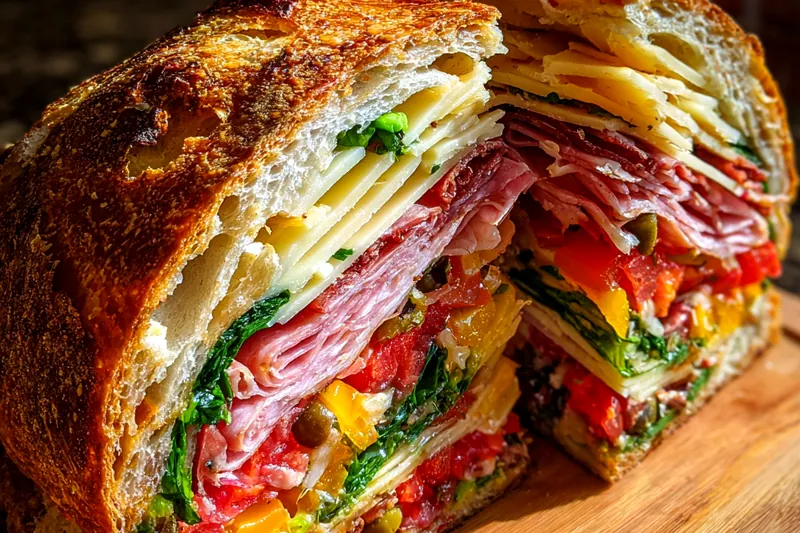 Cooking process for Hearty Italian Sandwich Loaf