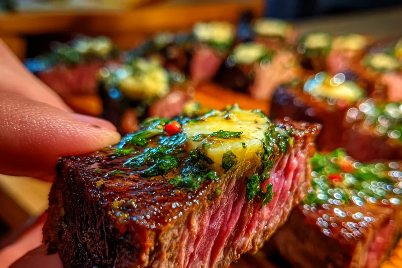 Cooking process for Herb Butter Grilled Steak