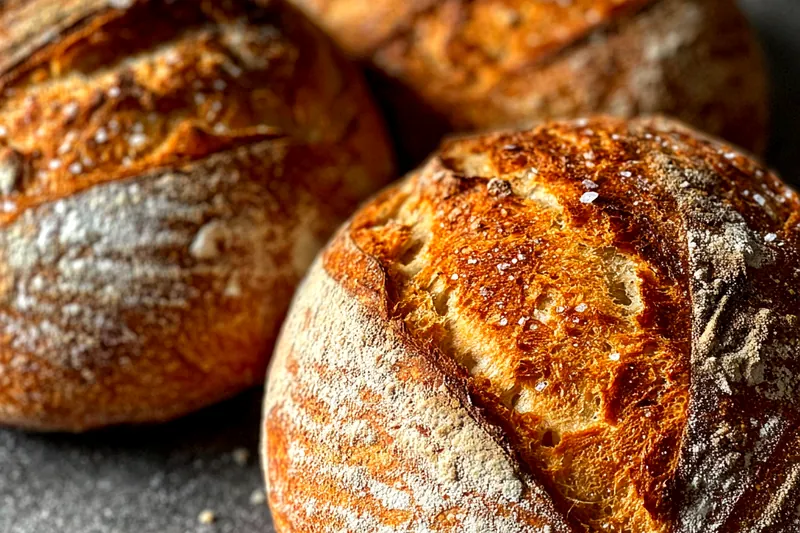 Cooking process for Homemade Crusty Bread Loaves