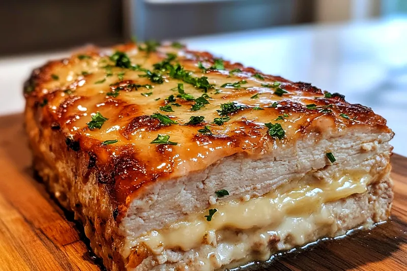 A variety of fresh ingredients for Savory Garlic Parmesan Meatloaf, including ground beef, garlic, and Parmesan cheese.