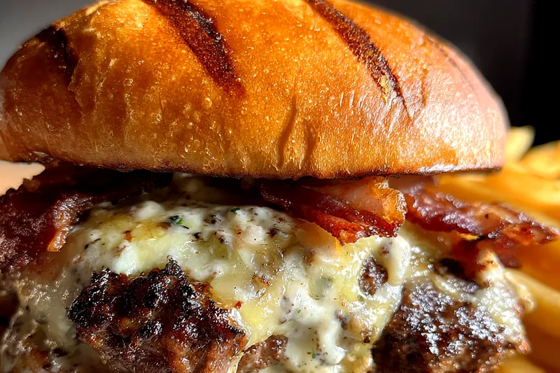 Fresh ingredients for Juicy Grilled Beef Burger