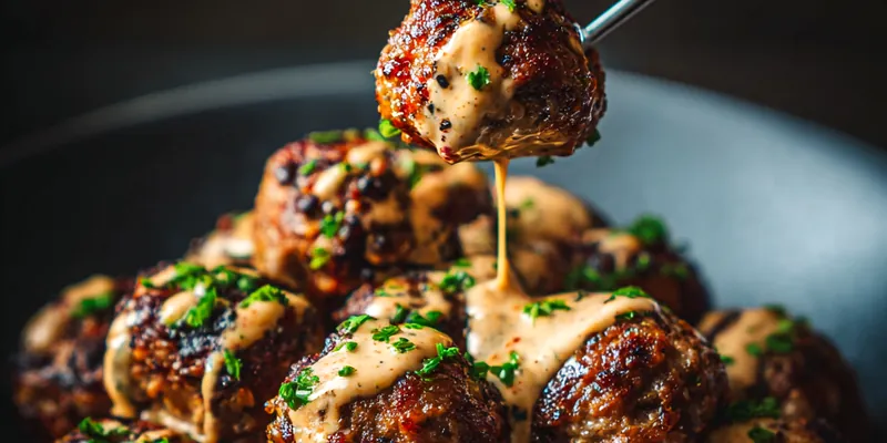 Korean Style Meatballs with Sauce