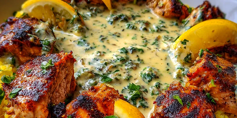 Lemon Herb Grilled Chicken Rice