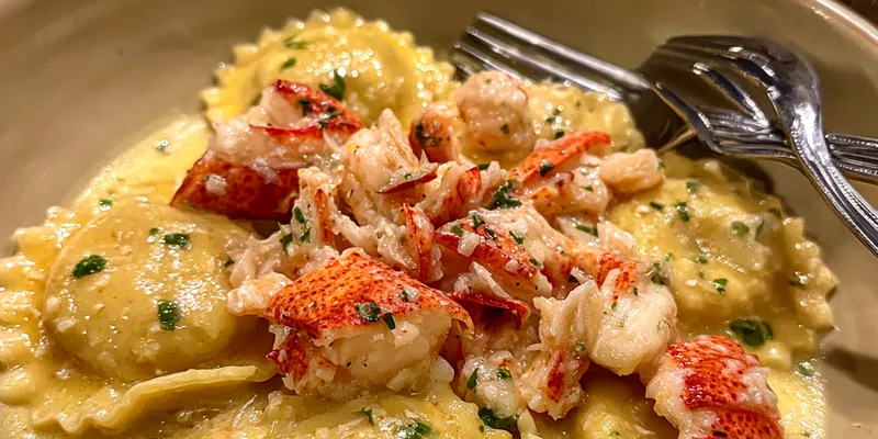 Lobster Ravioli in Butter Sauce