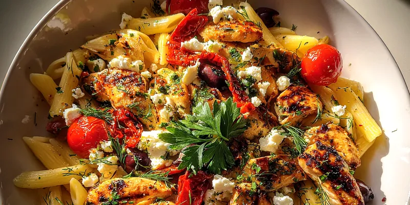 Mediterranean Grilled Chicken Pasta