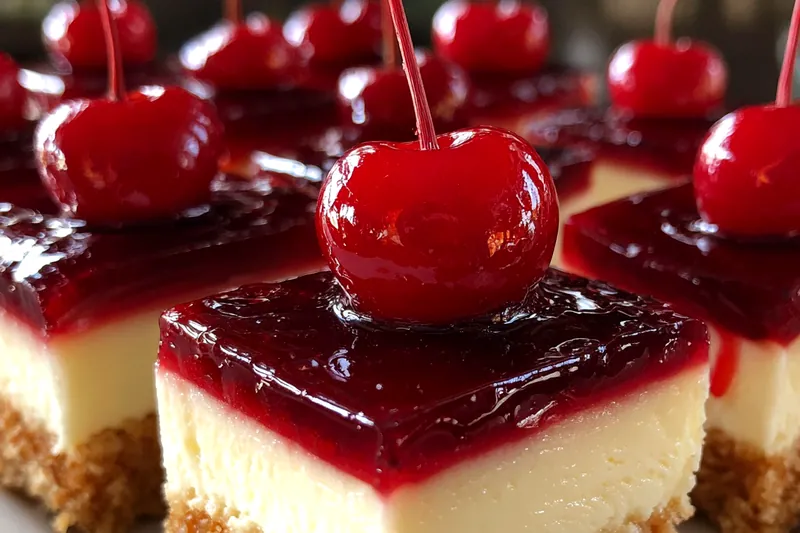 Fresh ingredients for Mini Cherry Cheesecake Bites