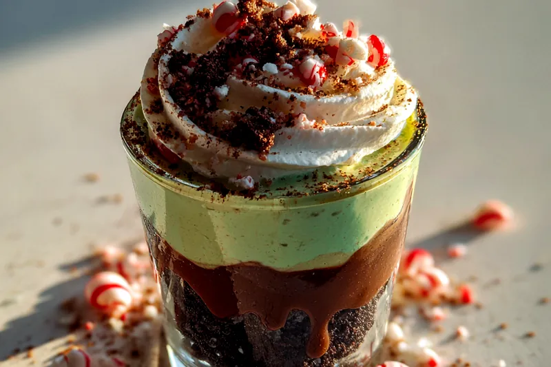 Cooking process for Mint Chocolate Cookie Parfait