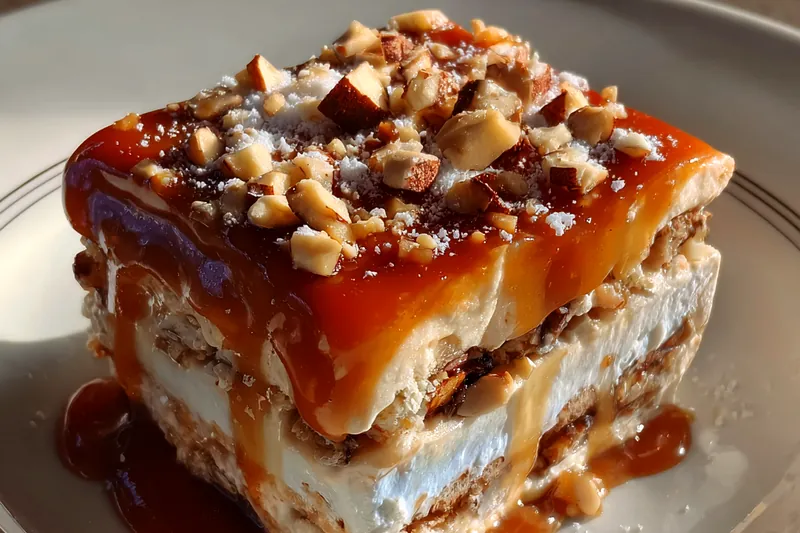 Cooking process for No-Bake Caramel Nut Delight