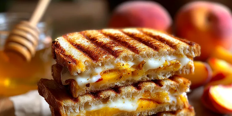 Peach Cheddar Grilled Sandwich