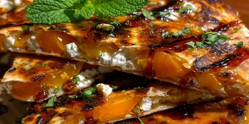 Peach Herb Grilled Quesadillas
