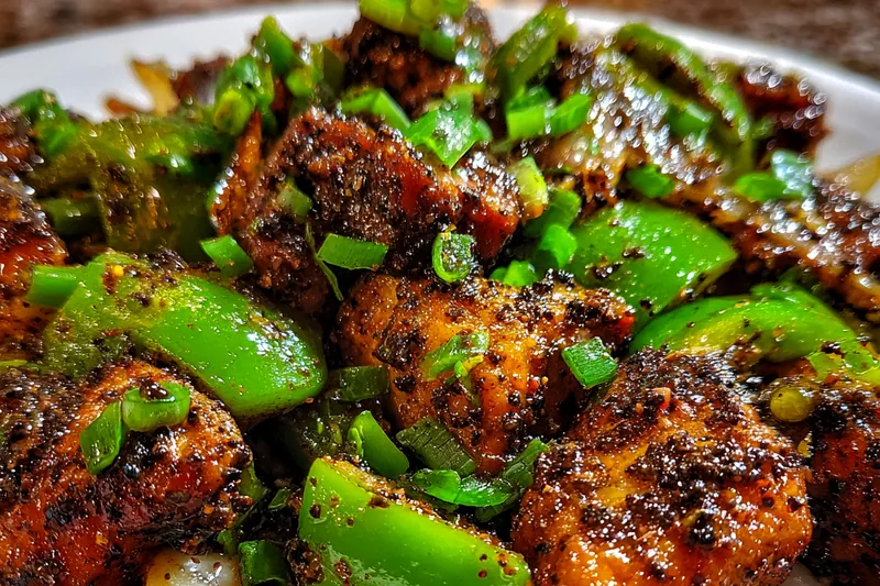 Fresh ingredients for Peppery Chicken Stir Fry
