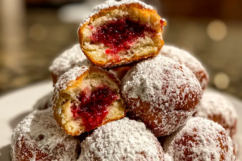 Cooking process for Raspberry Filled Snowballs