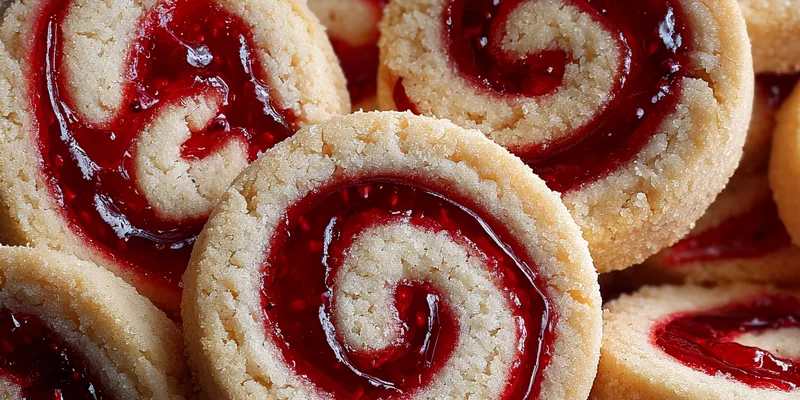 Raspberry Swirl Shortbread Cookies