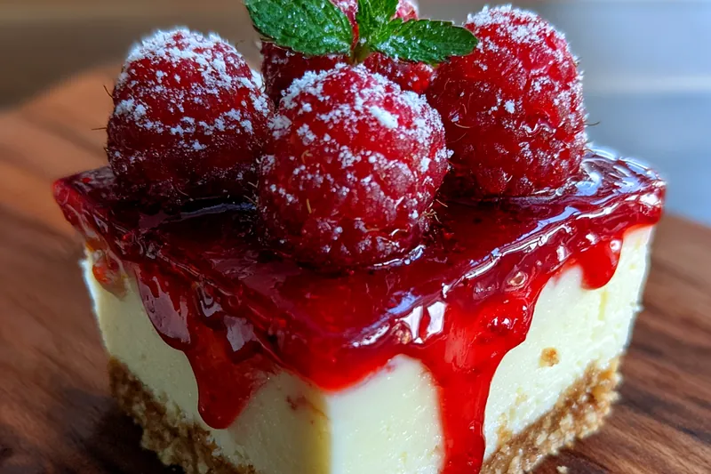 Cooking process for Raspberry Velvet Cheesecake