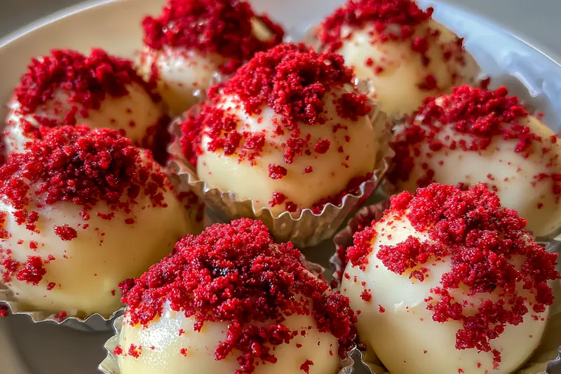 Cooking process for Red Velvet Cheesecake Bites