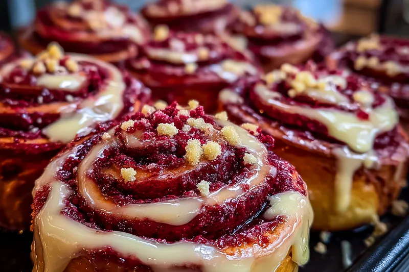 Fresh ingredients for Red Velvet Cinnamon Rolls