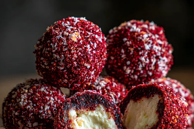 Fresh ingredients for Red Velvet Filled Cookies