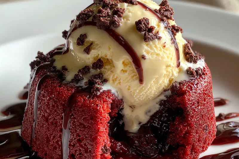 Fresh ingredients for Red Velvet Lava Cake Delight