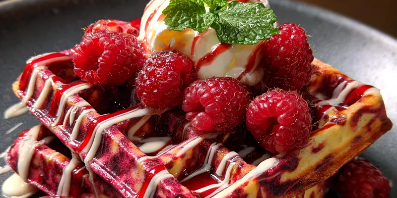 Red Velvet Marble Waffles