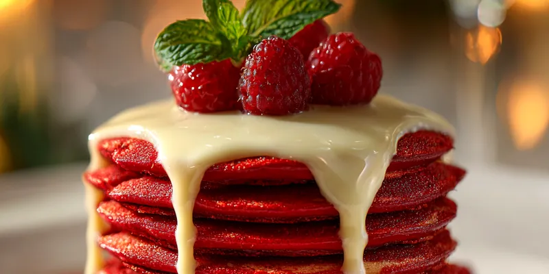 Red Velvet Pancakes Delight