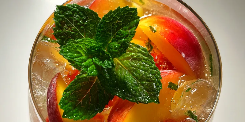 Refreshing Peach Mint Cooler