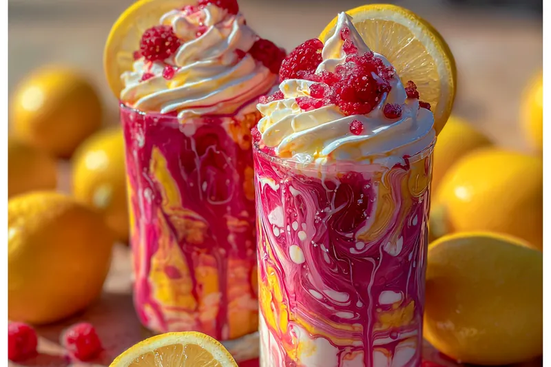 Fresh ingredients for Refreshing Pink Lemonade Drink