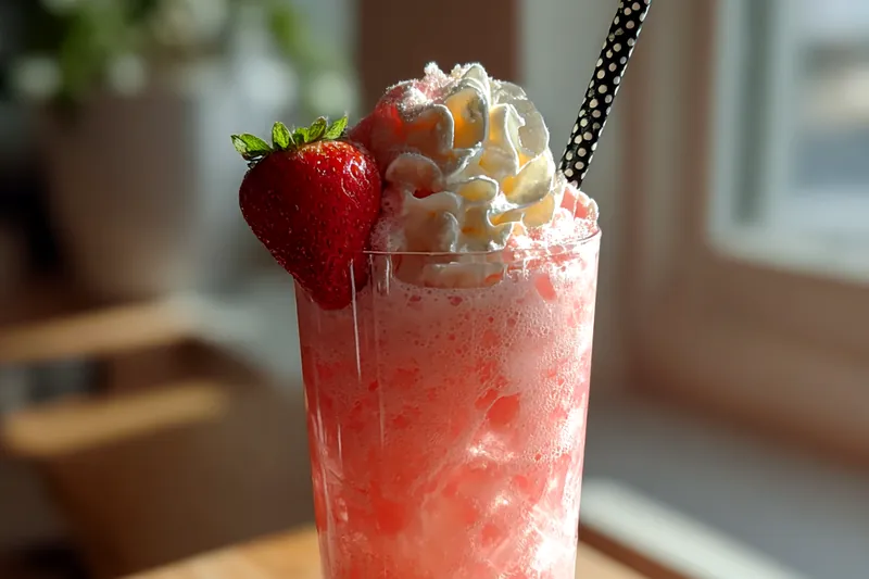 Cooking process for Refreshing Strawberry Cream Beverage