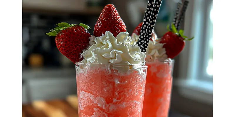 Refreshing Strawberry Cream Beverage