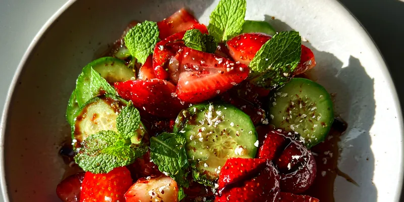 Refreshing Strawberry Cucumber Salad