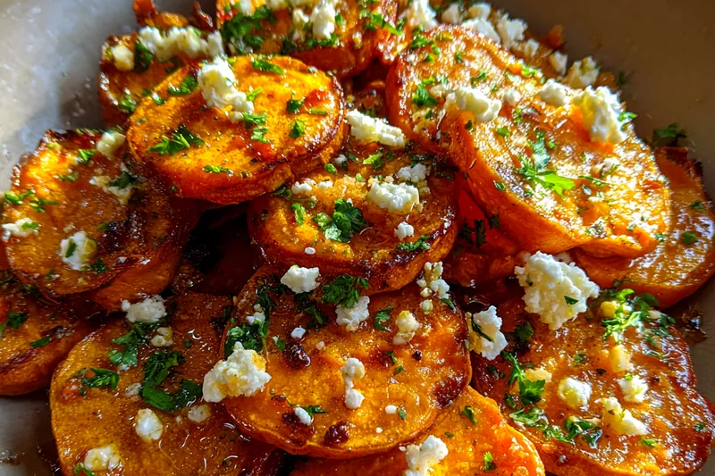 Fresh ingredients for Roasted Sweet Potato Rounds