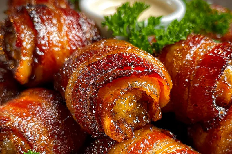 Cooking process for Savory Bacon Wrapped Delights