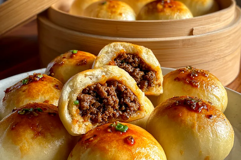 Cooking process for Savory Beef Bao Buns