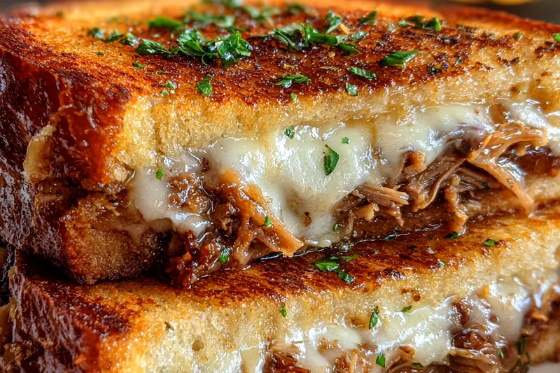 Cooking process for Savory Chicken Garlic Sandwich