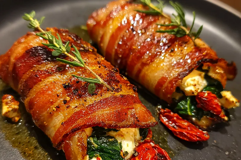 Fresh ingredients for Savory Chicken Spinach Rolls