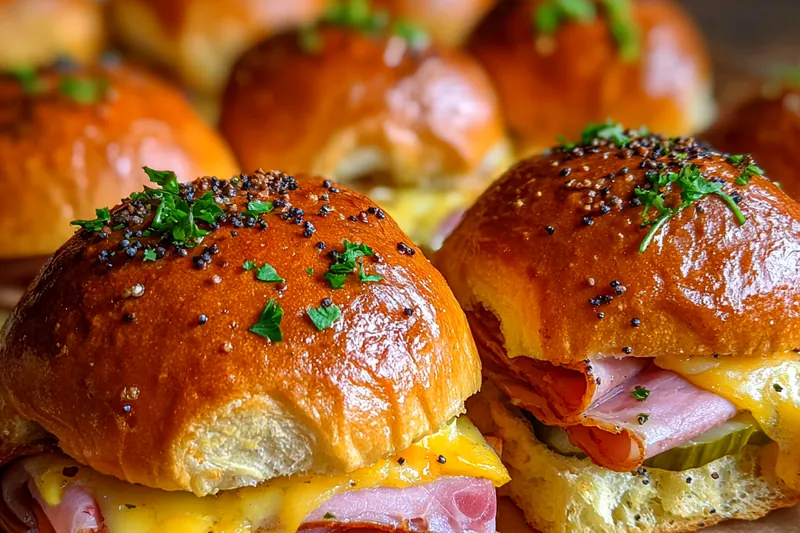 Cooking process for Savory Ham Cheese Sliders