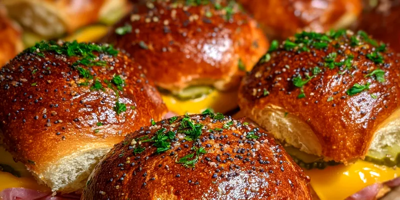 Savory Ham Cheese Sliders