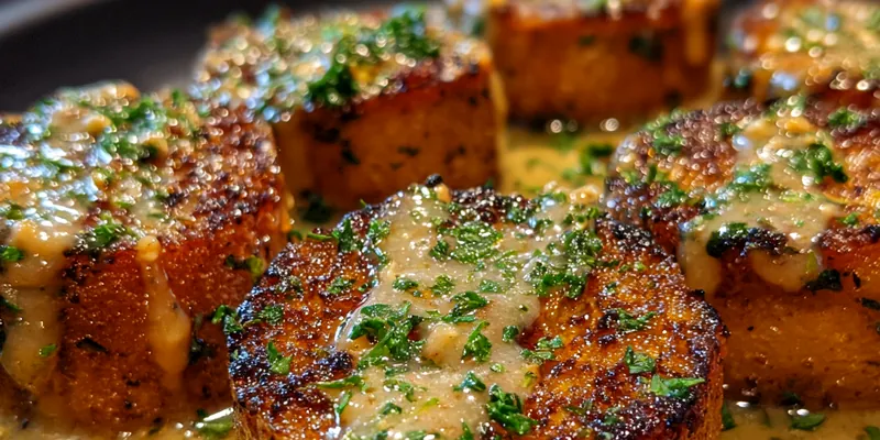 Delicious Savory Herb Crusted Meatloaf served on a plate