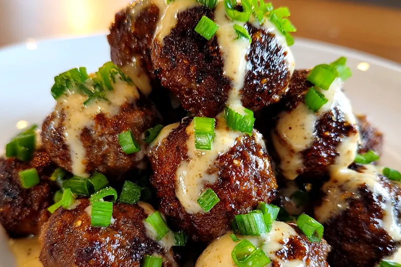 Cooking process for Savory Korean BBQ Meatballs