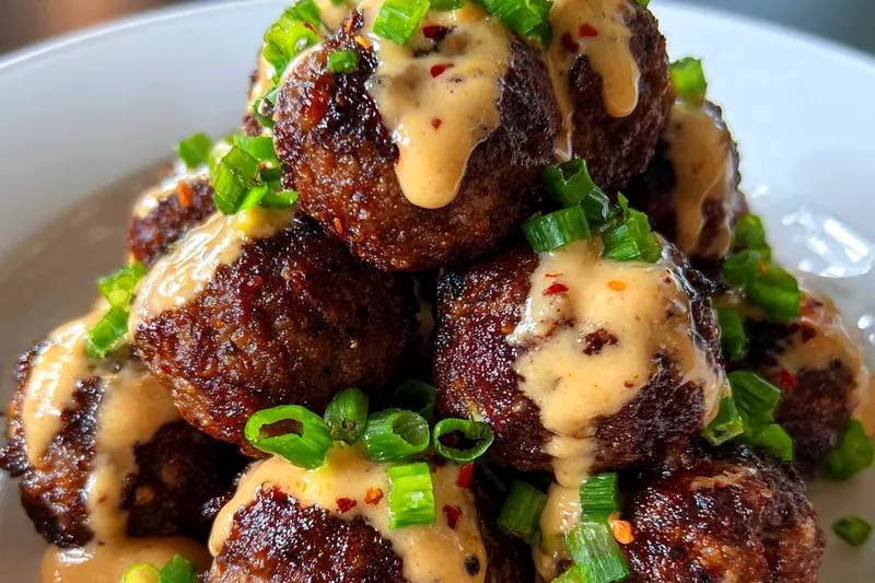 Fresh ingredients for Savory Korean BBQ Meatballs