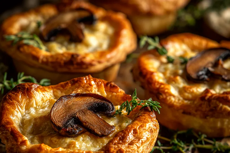 Cooking process for Savory Mushroom Pot Pies